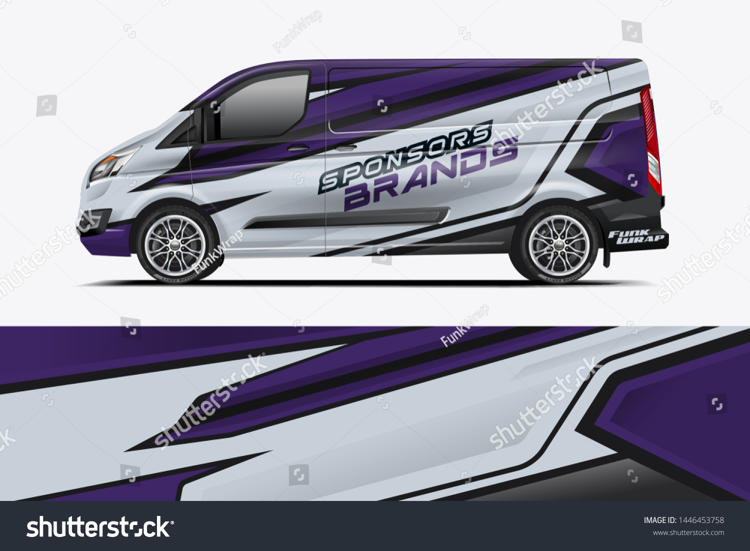 Van wrap design. Wrap, sticker and decal design for company. Vector format - eps 10 Vector dekal