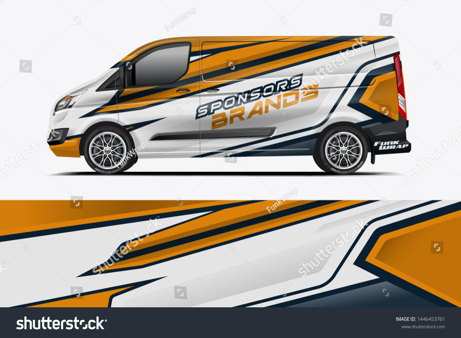 Van wrap design. Wrap, sticker and decal design for company. Vector format - eps 10 Vector dekal