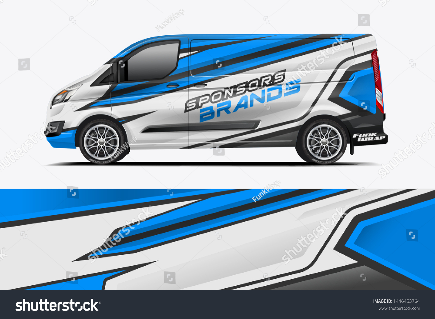 Van wrap design. Wrap, sticker and decal design for company. Vector format - eps 10 Vector dekal
