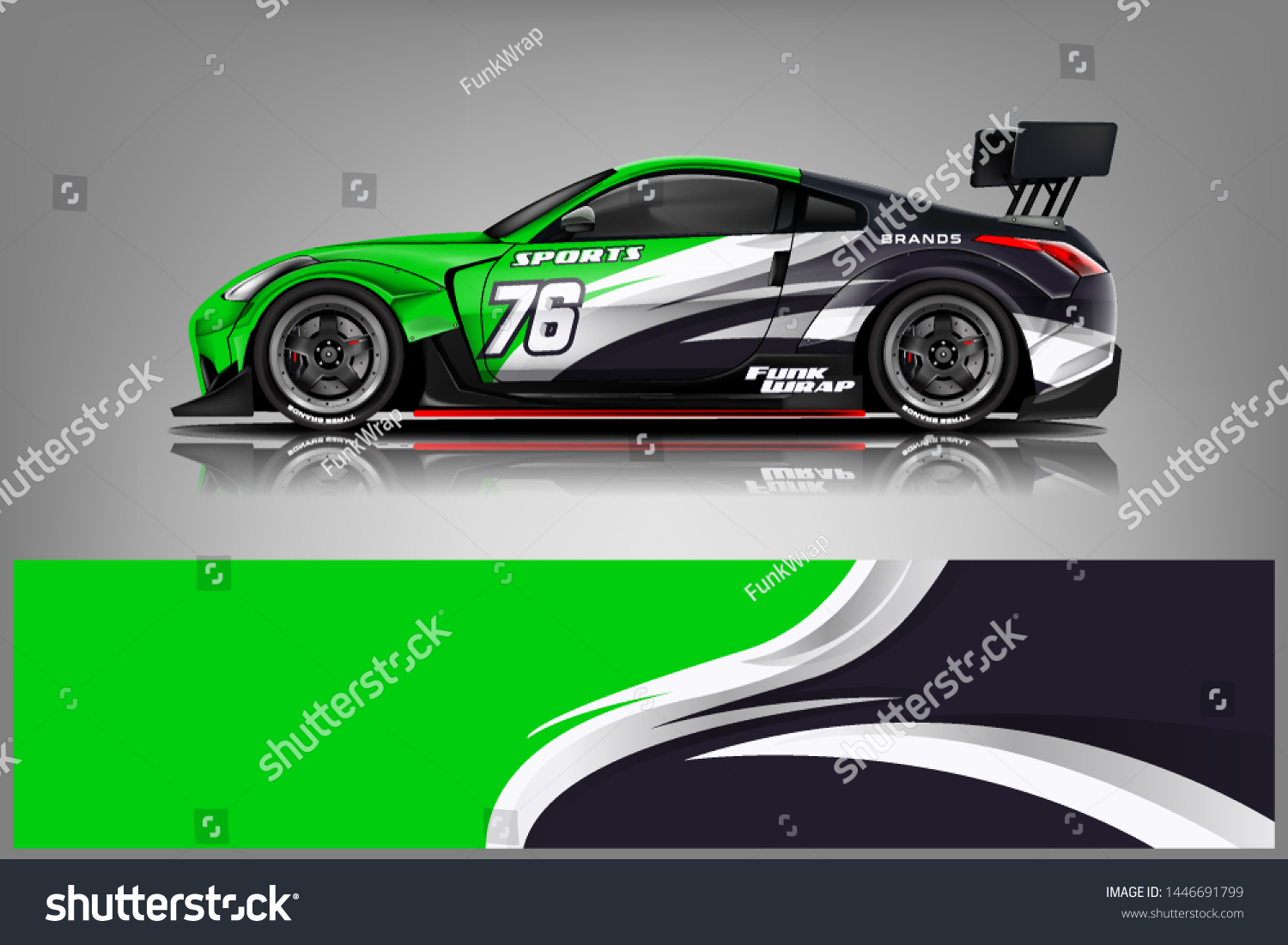 Car wrap design vector, truck and cargo van decal. Graphic abstract stripe racing background designs for vehicle, rally, race, adventure and car racing livery dekal