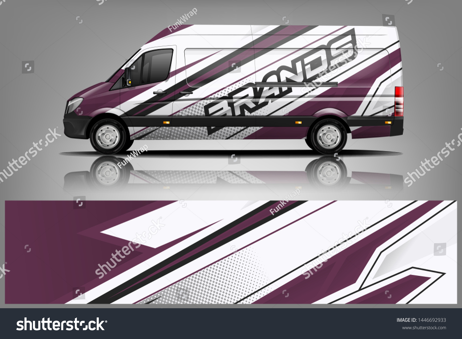 Van wrap design. Wrap, sticker and decal design for company. Vector format dekal
