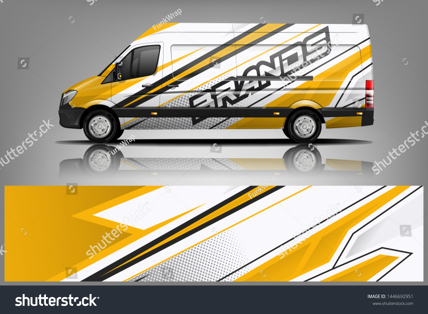 Van wrap design. Wrap, sticker and decal design for company. Vector format dekal