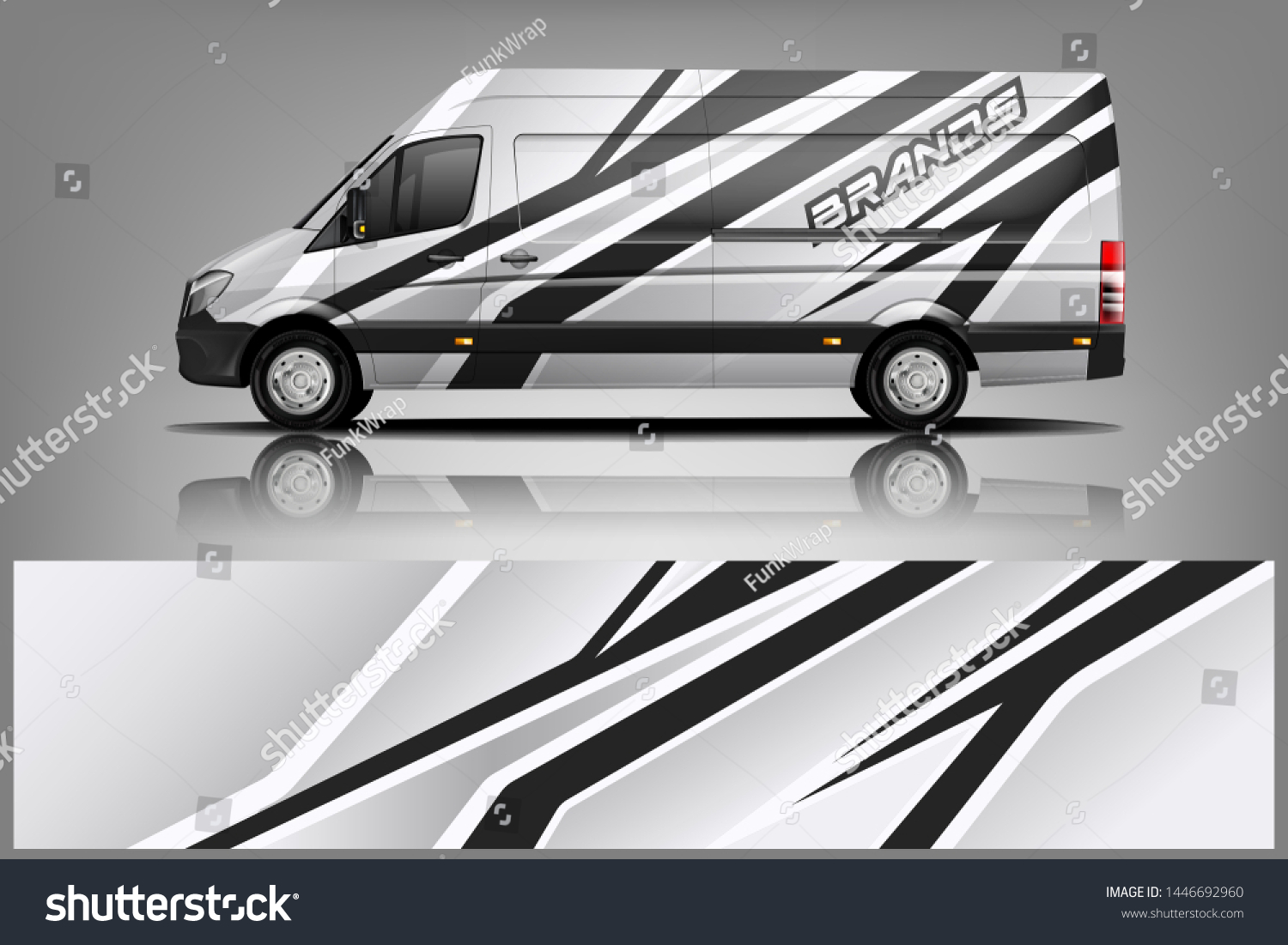 Van wrap design. Wrap, sticker and decal design for company. Vector format dekal
