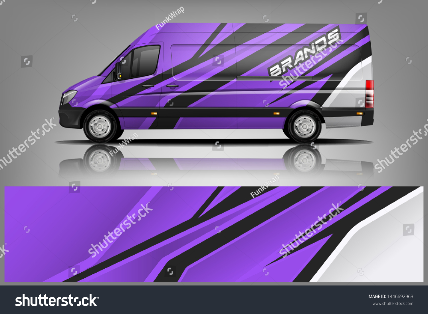 Van wrap design. Wrap, sticker and decal design for company. Vector format dekal