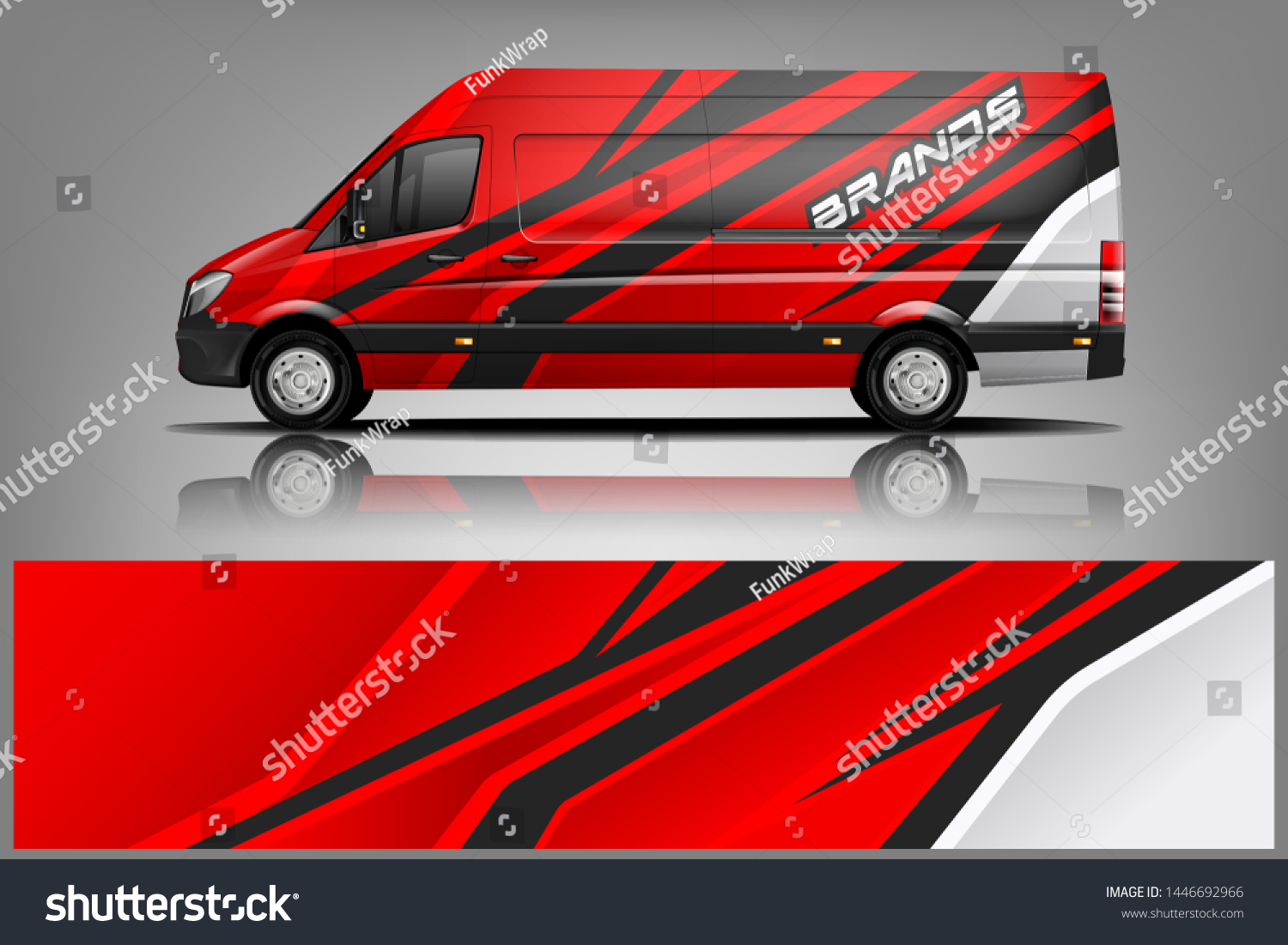 Van wrap design. Wrap, sticker and decal design for company. Vector format dekal
