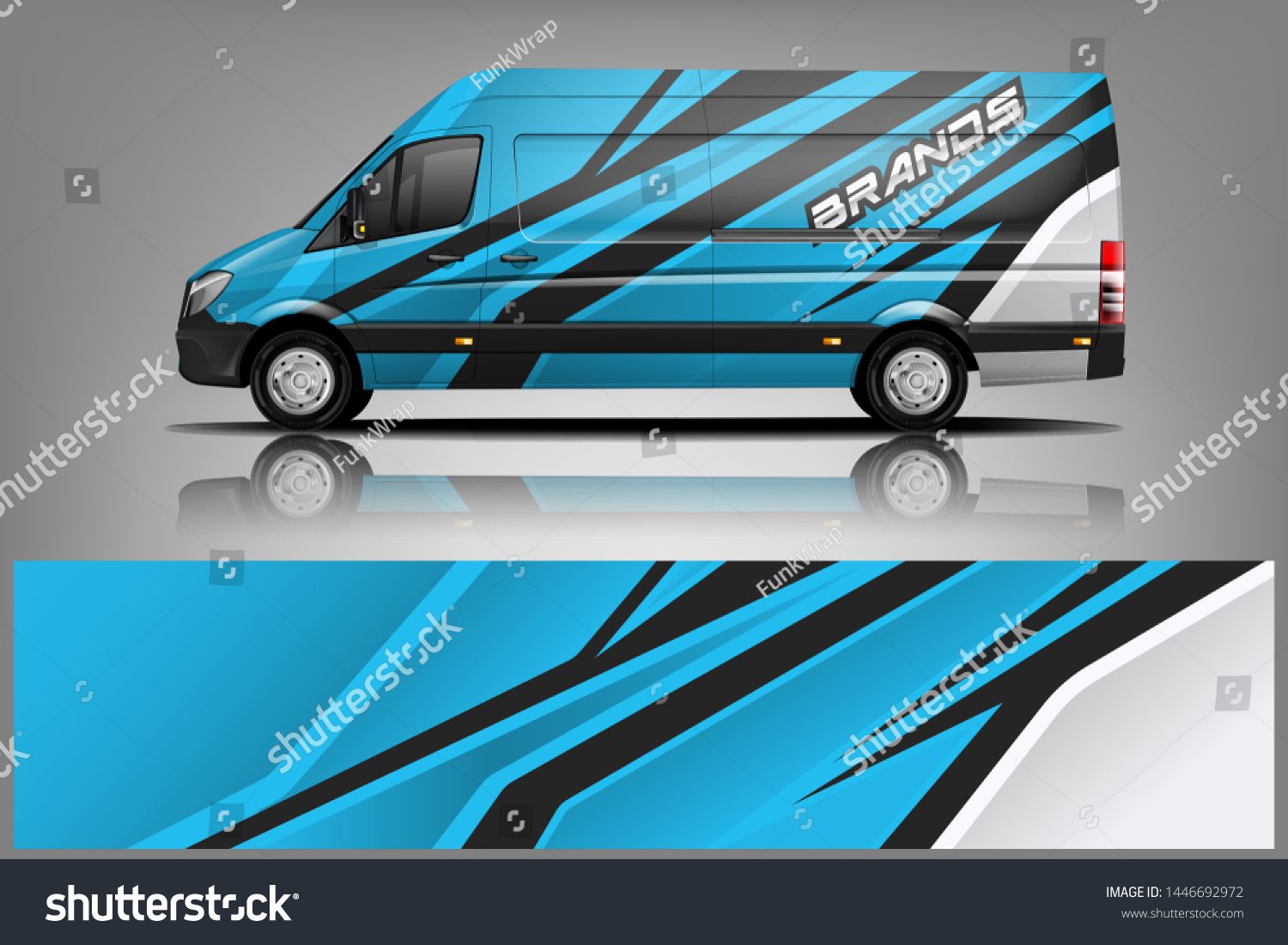 Van wrap design. Wrap, sticker and decal design for company. Vector format dekal