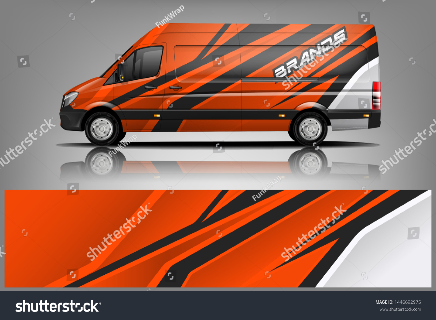 Van wrap design. Wrap, sticker and decal design for company. Vector format dekal
