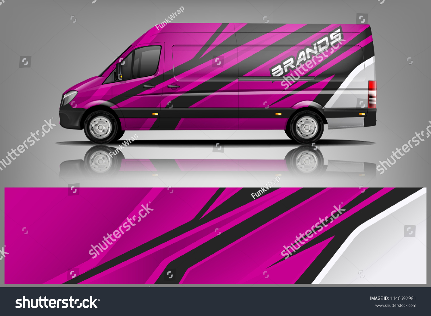 Van wrap design. Wrap, sticker and decal design for company. Vector format dekal