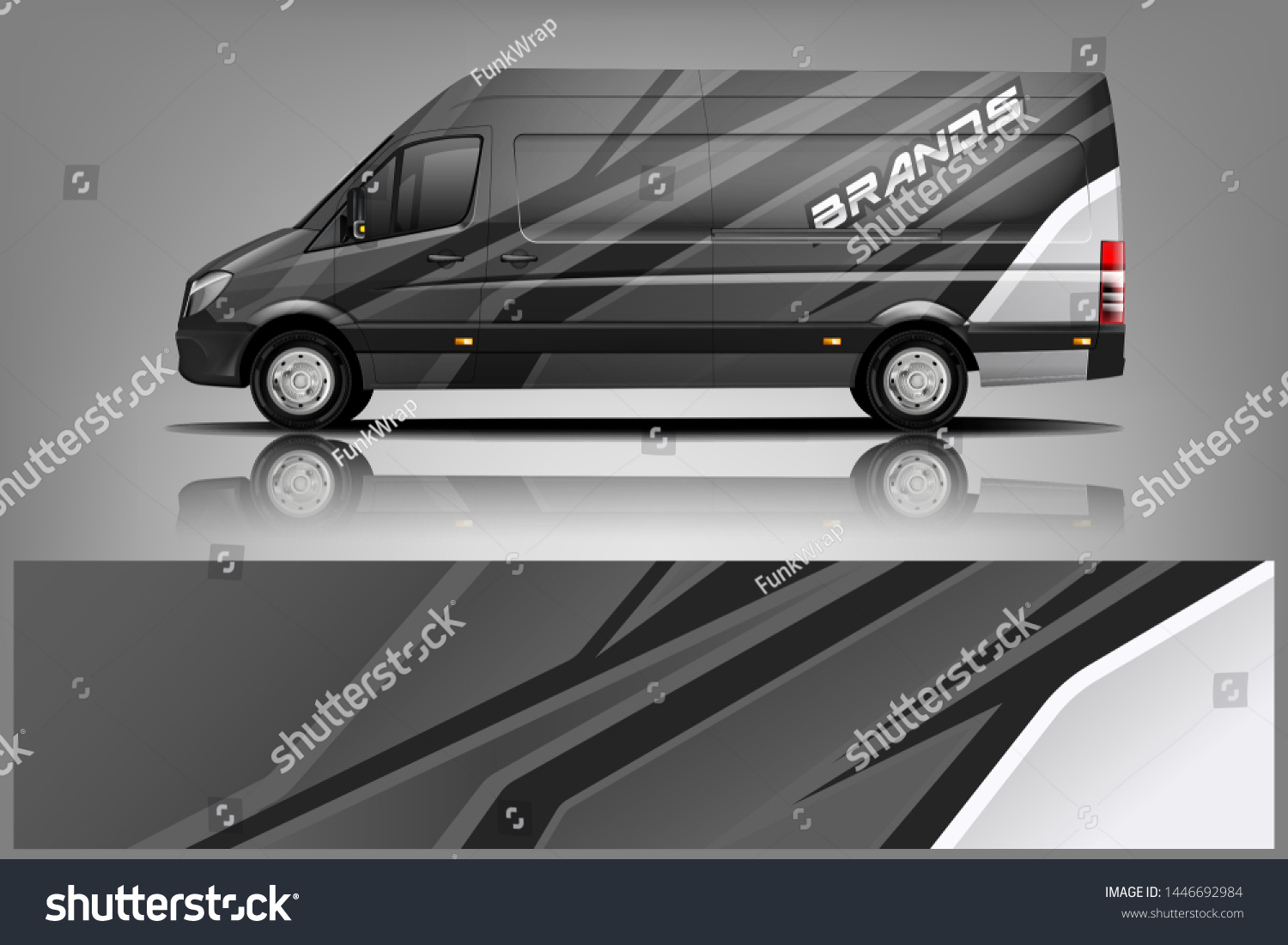 Van wrap design. Wrap, sticker and decal design for company. Vector format dekal