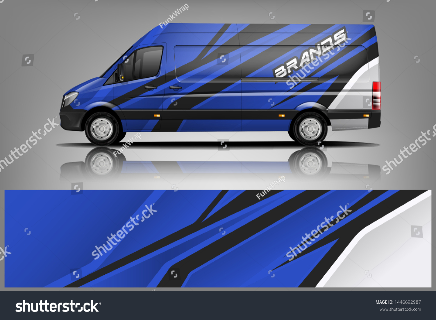 Van wrap design. Wrap, sticker and decal design for company. Vector format dekal