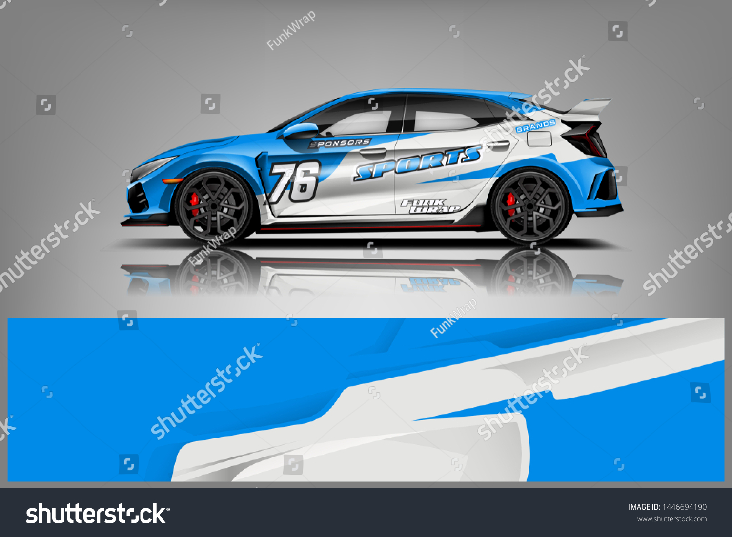 Car wrap design vector, truck and cargo van decal. Graphic abstract stripe racing background designs for vehicle, rally, race, adventure and car racing livery dekal