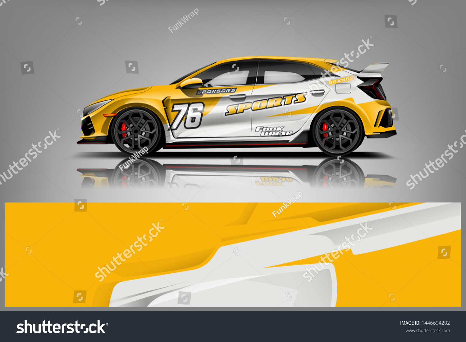Car wrap design vector, truck and cargo van decal. Graphic abstract stripe racing background designs for vehicle, rally, race, adventure and car racing livery dekal