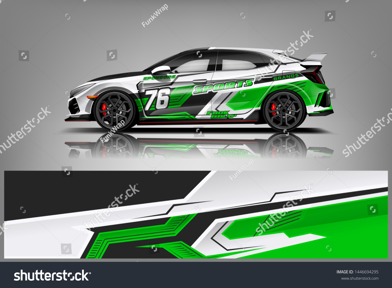 Car wrap design vector, truck and cargo van decal. Graphic abstract stripe racing background designs for vehicle, rally, race, adventure and car racing livery dekal