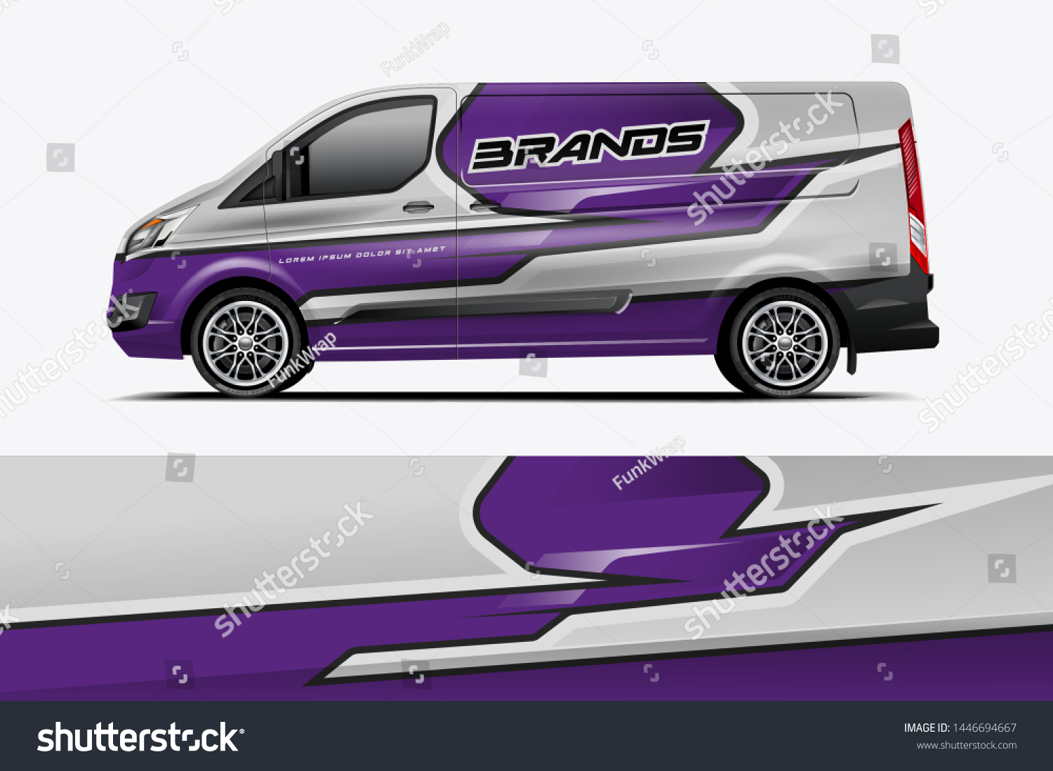 Van wrap design. Wrap, sticker and decal design for company. Vector format - eps 10 Vector dekal