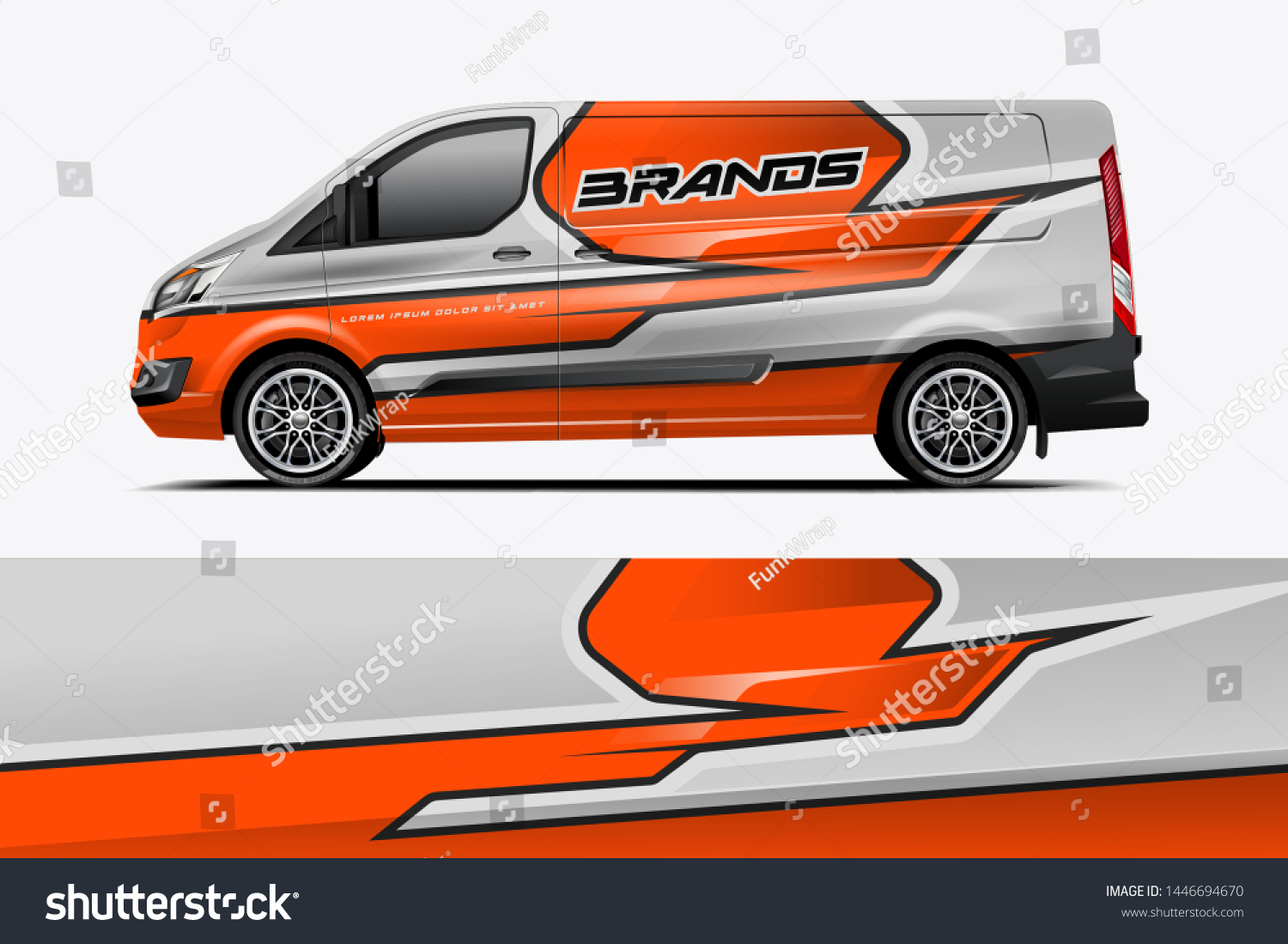 Van wrap design. Wrap, sticker and decal design for company. Vector format - eps 10 Vector dekal