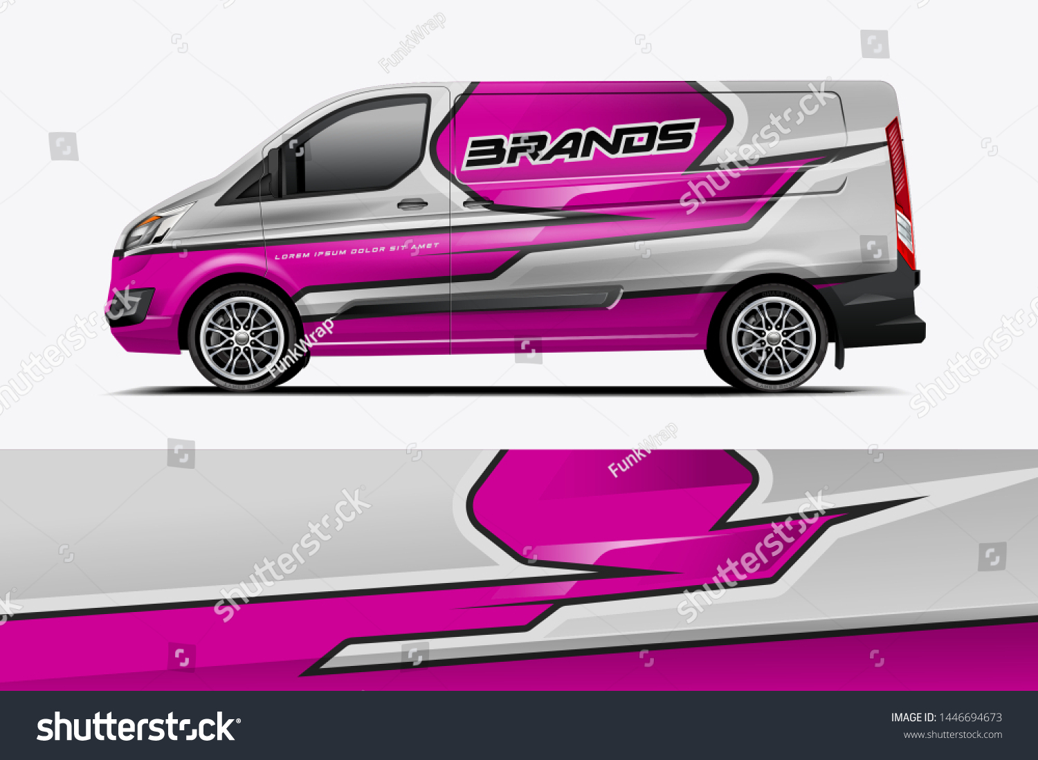 Van wrap design. Wrap, sticker and decal design for company. Vector format - eps 10 Vector dekal