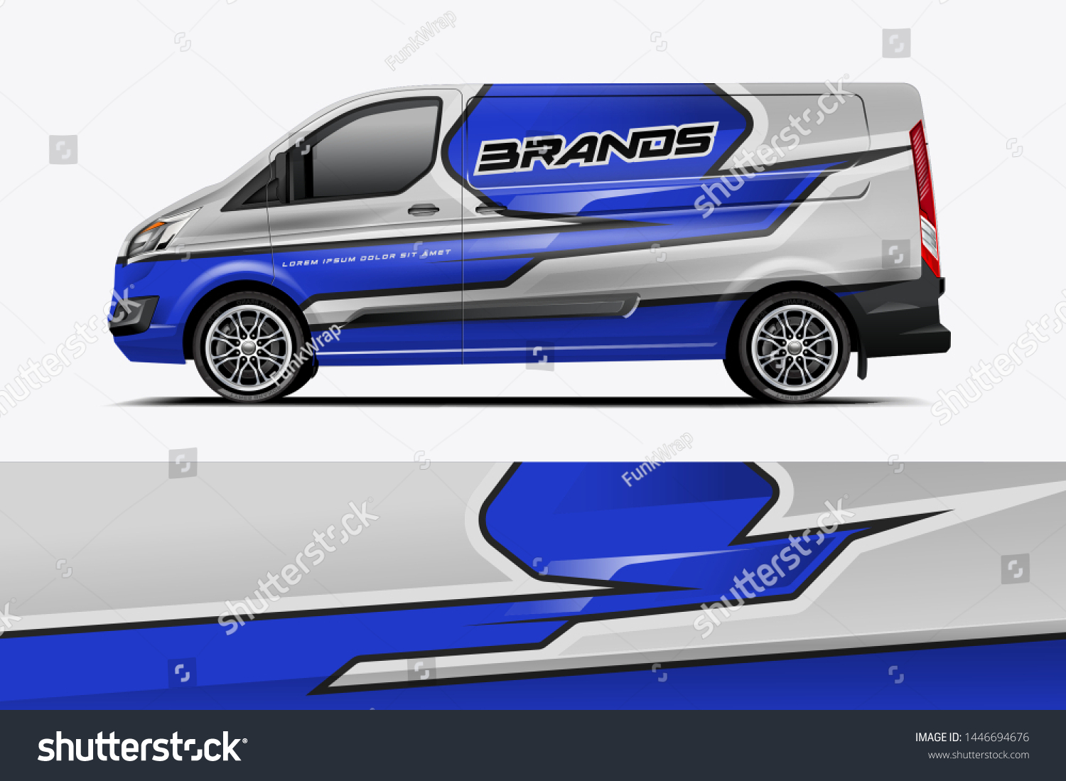 Van wrap design. Wrap, sticker and decal design for company. Vector format - eps 10 Vector dekal