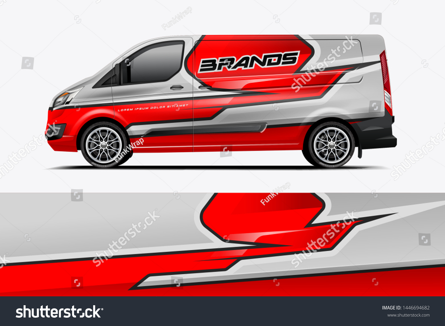 Van wrap design. Wrap, sticker and decal design for company. Vector format - eps 10 Vector dekal