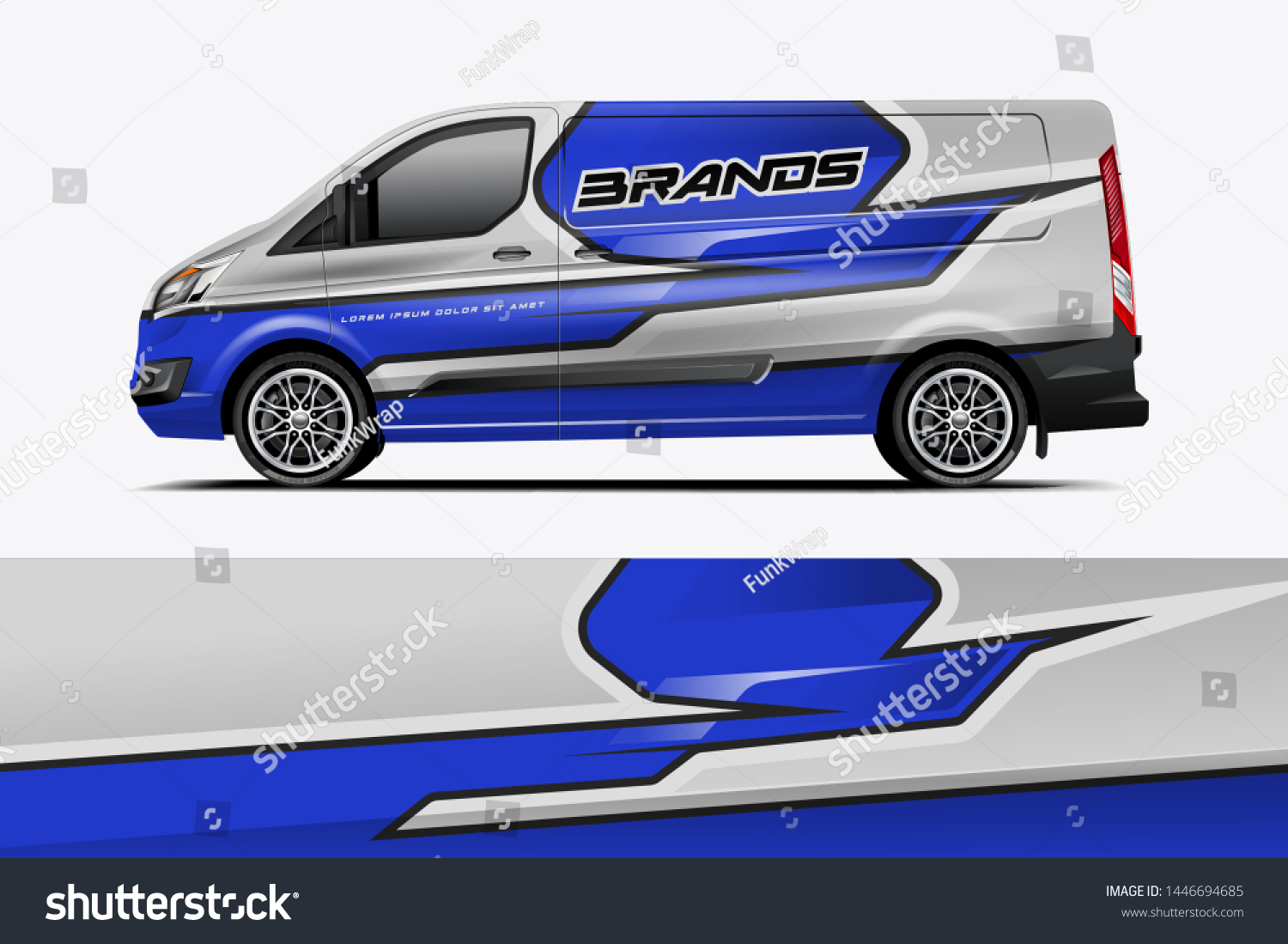 Van wrap design. Wrap, sticker and decal design for company. Vector format - eps 10 Vector dekal