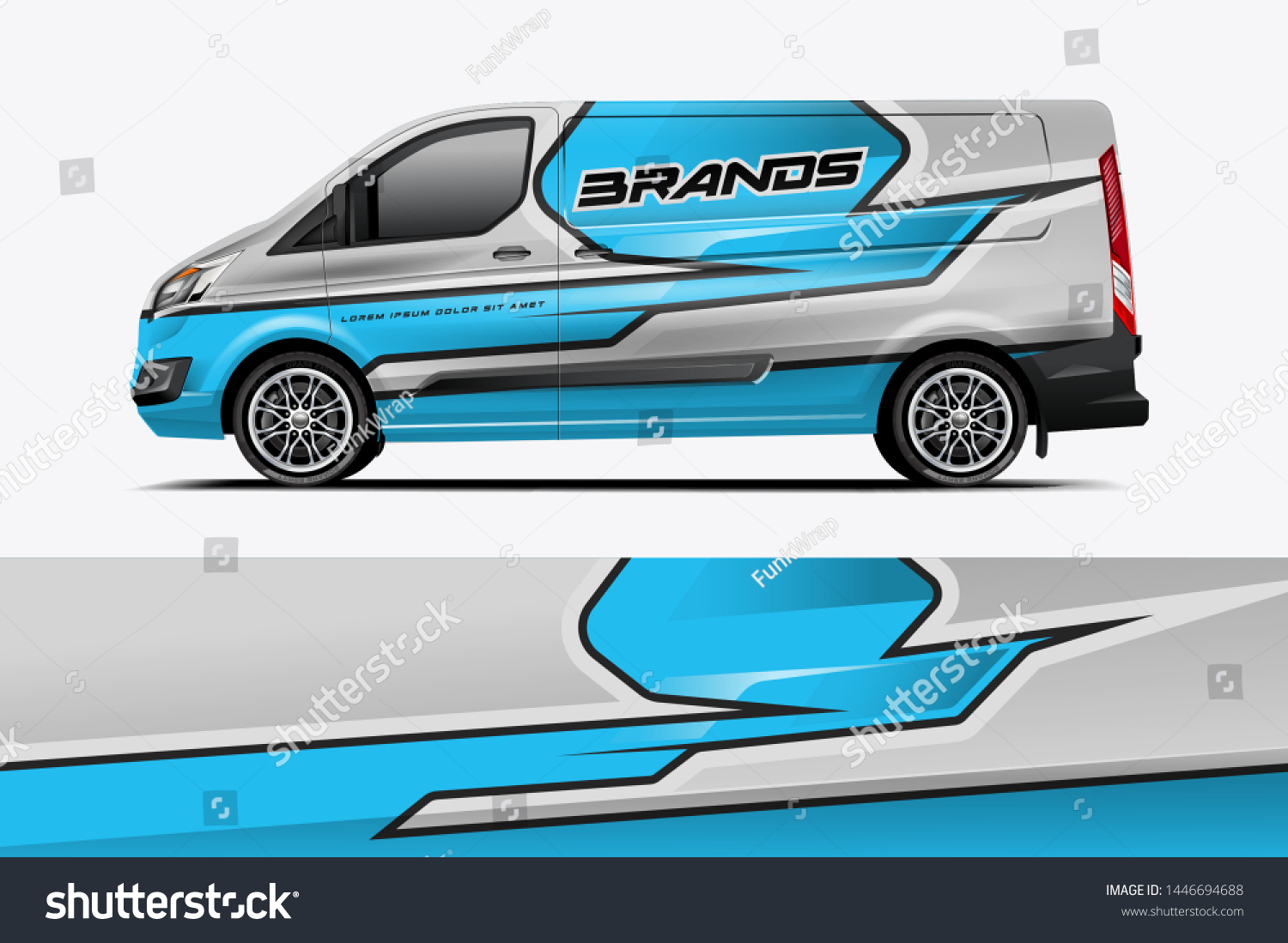 Van wrap design. Wrap, sticker and decal design for company. Vector format - eps 10 Vector dekal