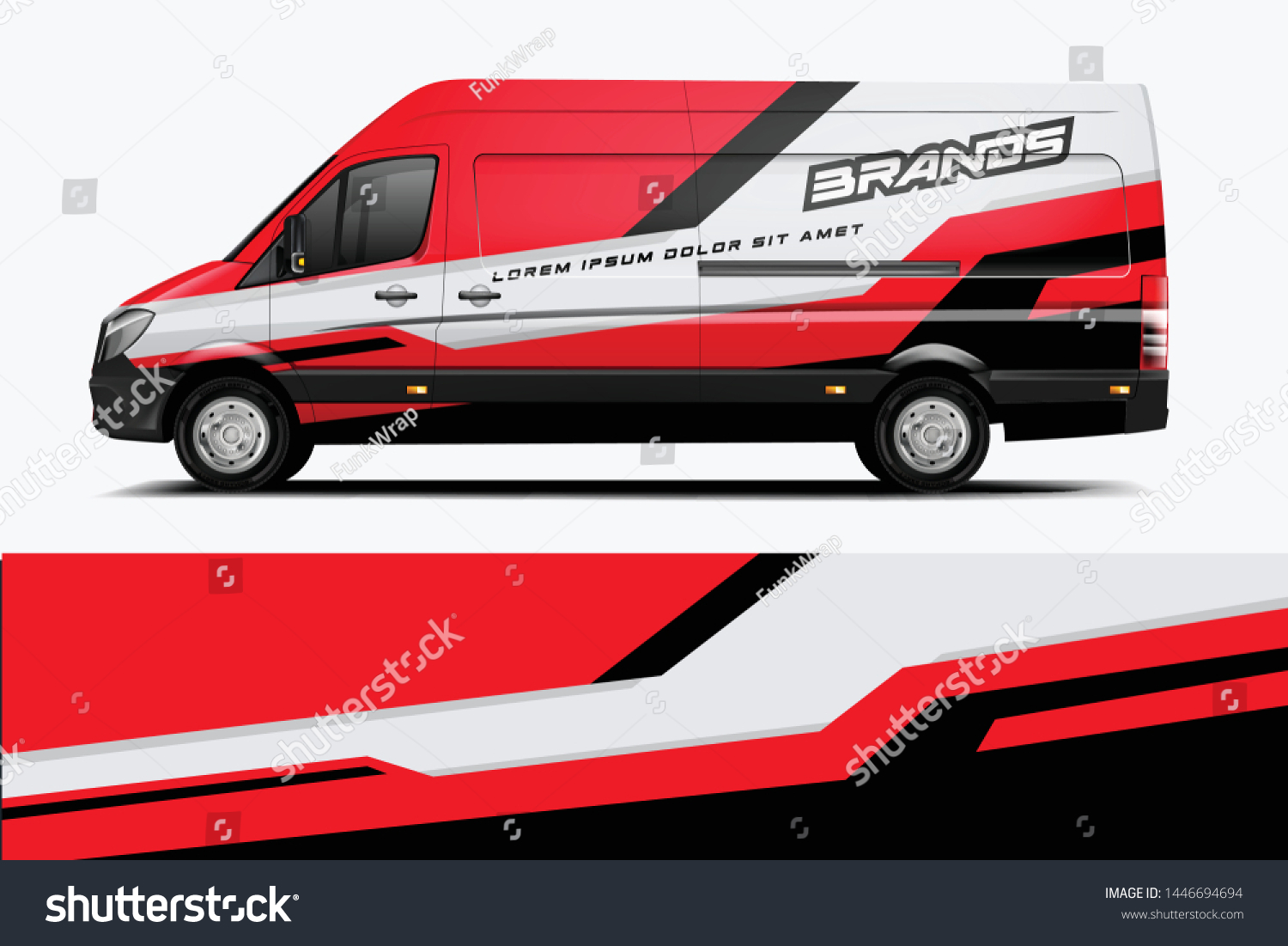 Van wrap design. Wrap, sticker and decal design for company. Vector format - eps 10 Vector dekal