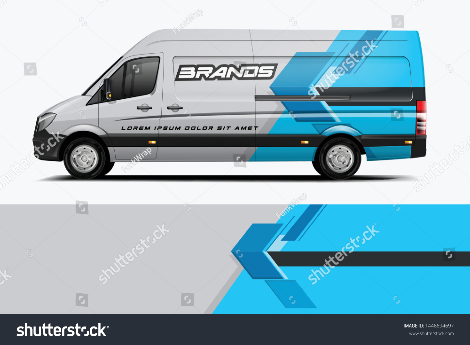 Van wrap design. Wrap, sticker and decal design for company. Vector format - eps 10 Vector