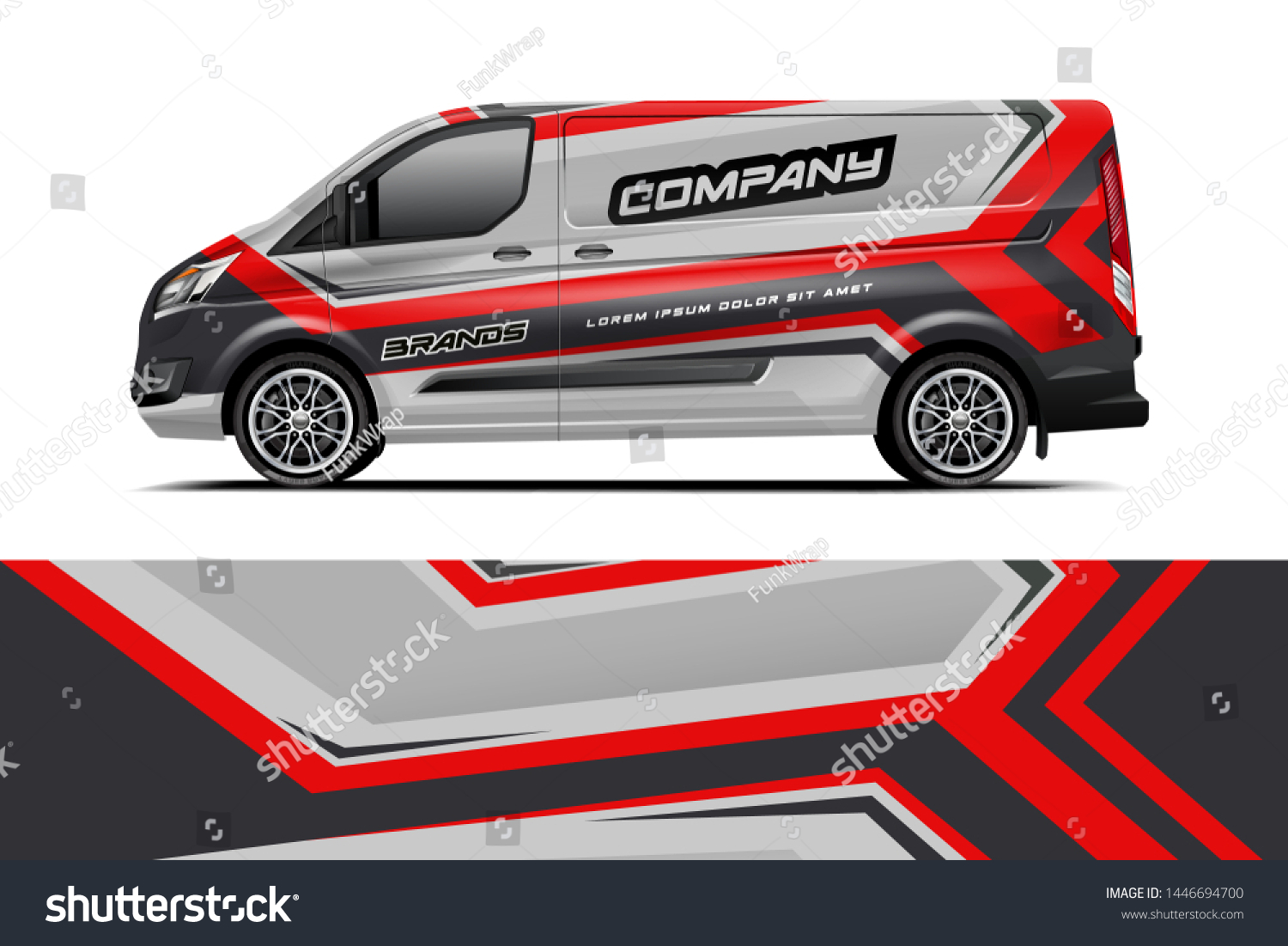 Van wrap design. Wrap, sticker and decal design for company. Vector format - eps 10 Vector dekal
