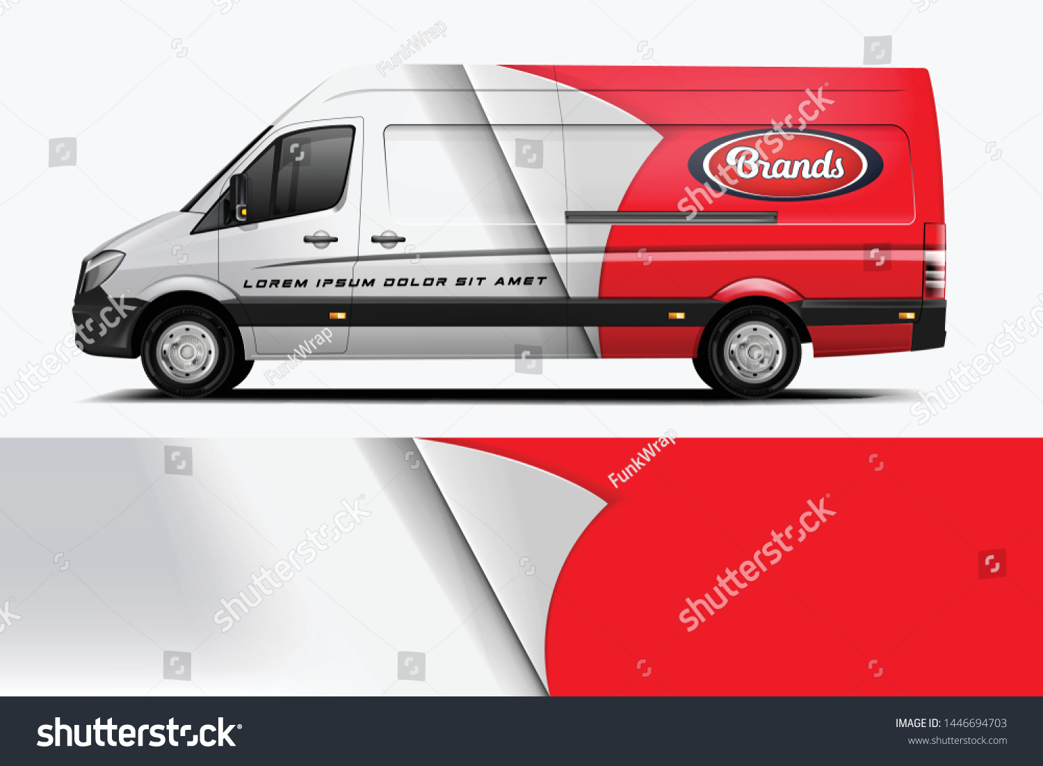 Van wrap design. Wrap, sticker and decal design for company. Vector format - eps 10 Vector