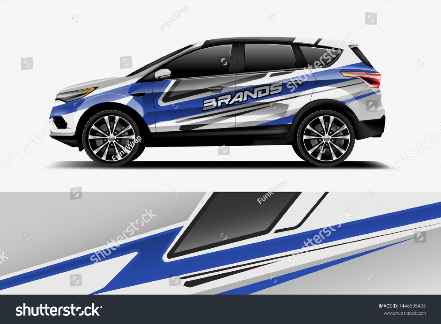 Car decal wrap design vector. Graphic abstract stripe racing background kit designs for vehicle, race car, rally, adventure and livery
dekal