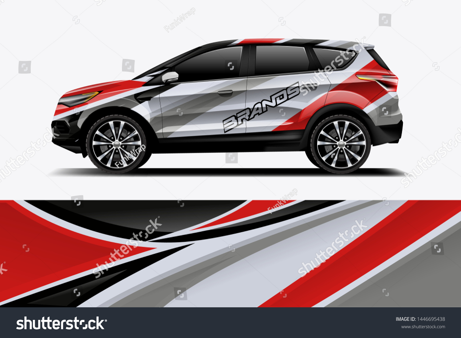 Car decal wrap design vector. Graphic abstract stripe racing background kit designs for vehicle, race car, rally, adventure and livery
dekal