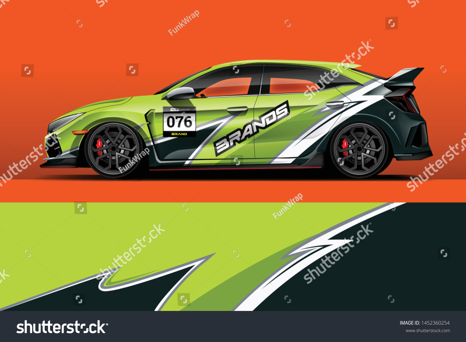 Car wrap design vector, truck and cargo van decal. Graphic abstract stripe racing background designs for vehicle, rally, race, adventure and car racing livery.