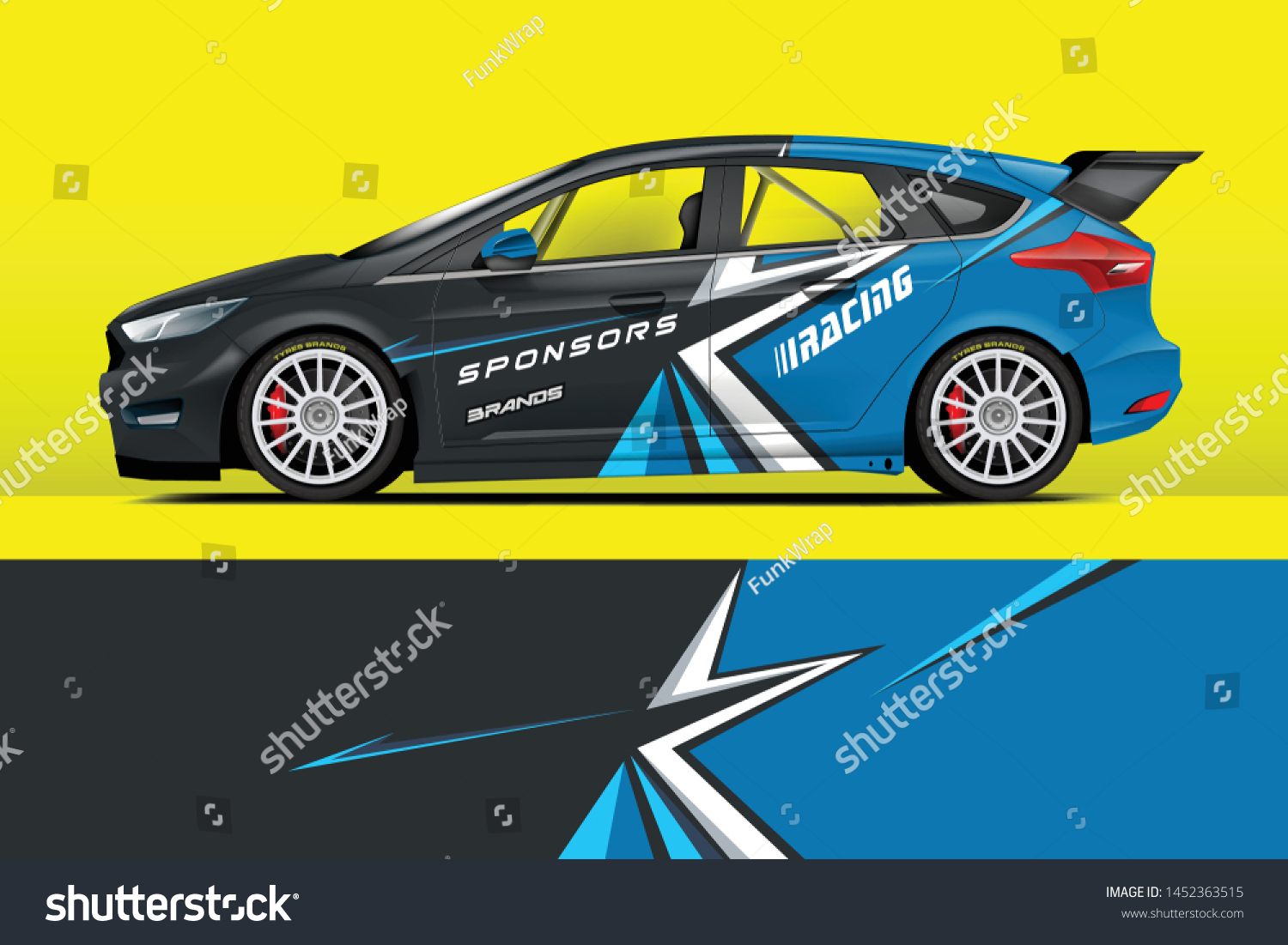 Rally livery design. Racing car wrap design. abstract strip racing background vector eps format