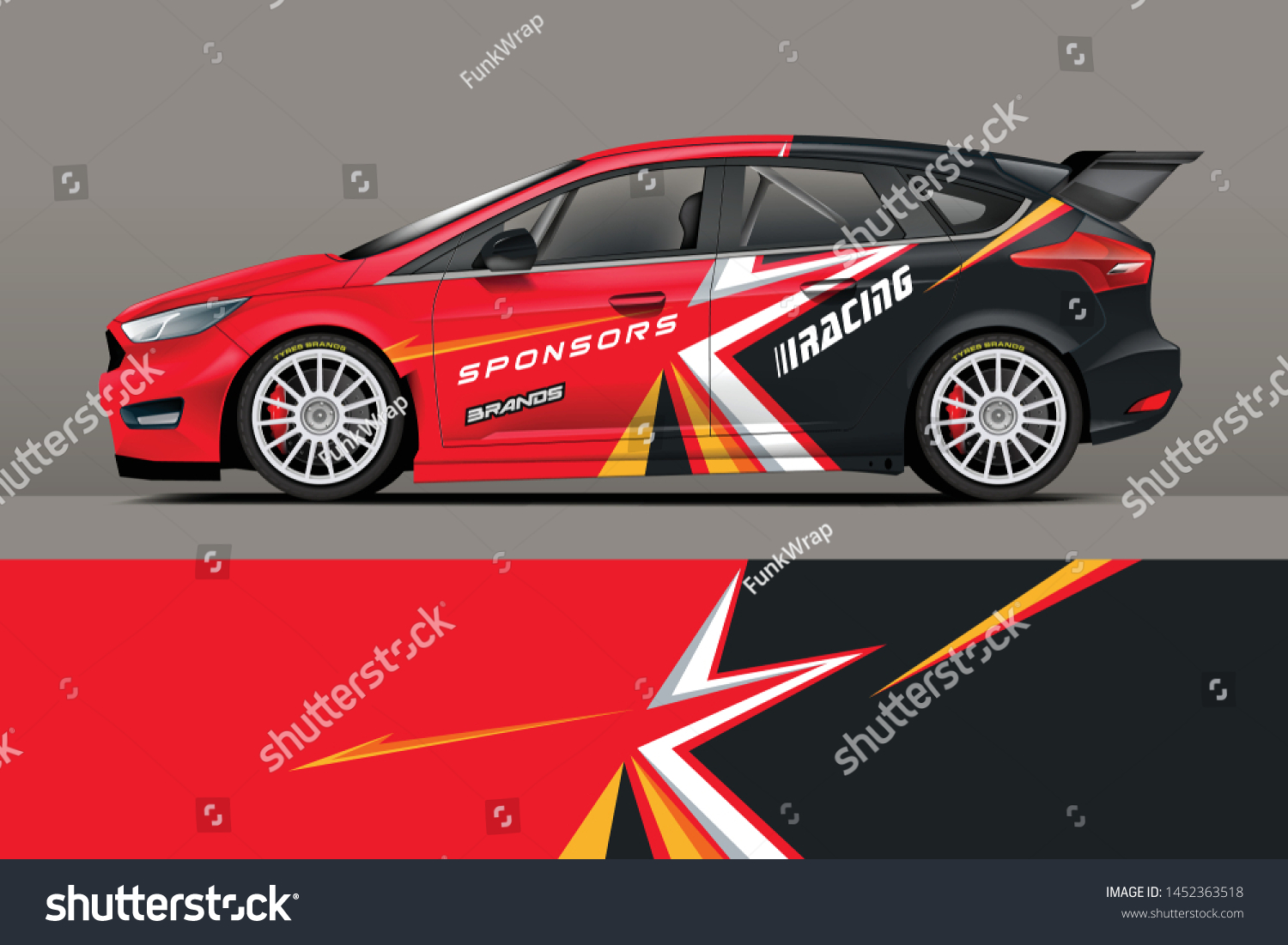 Rally livery design. Racing car wrap design. abstract strip racing background vector eps format