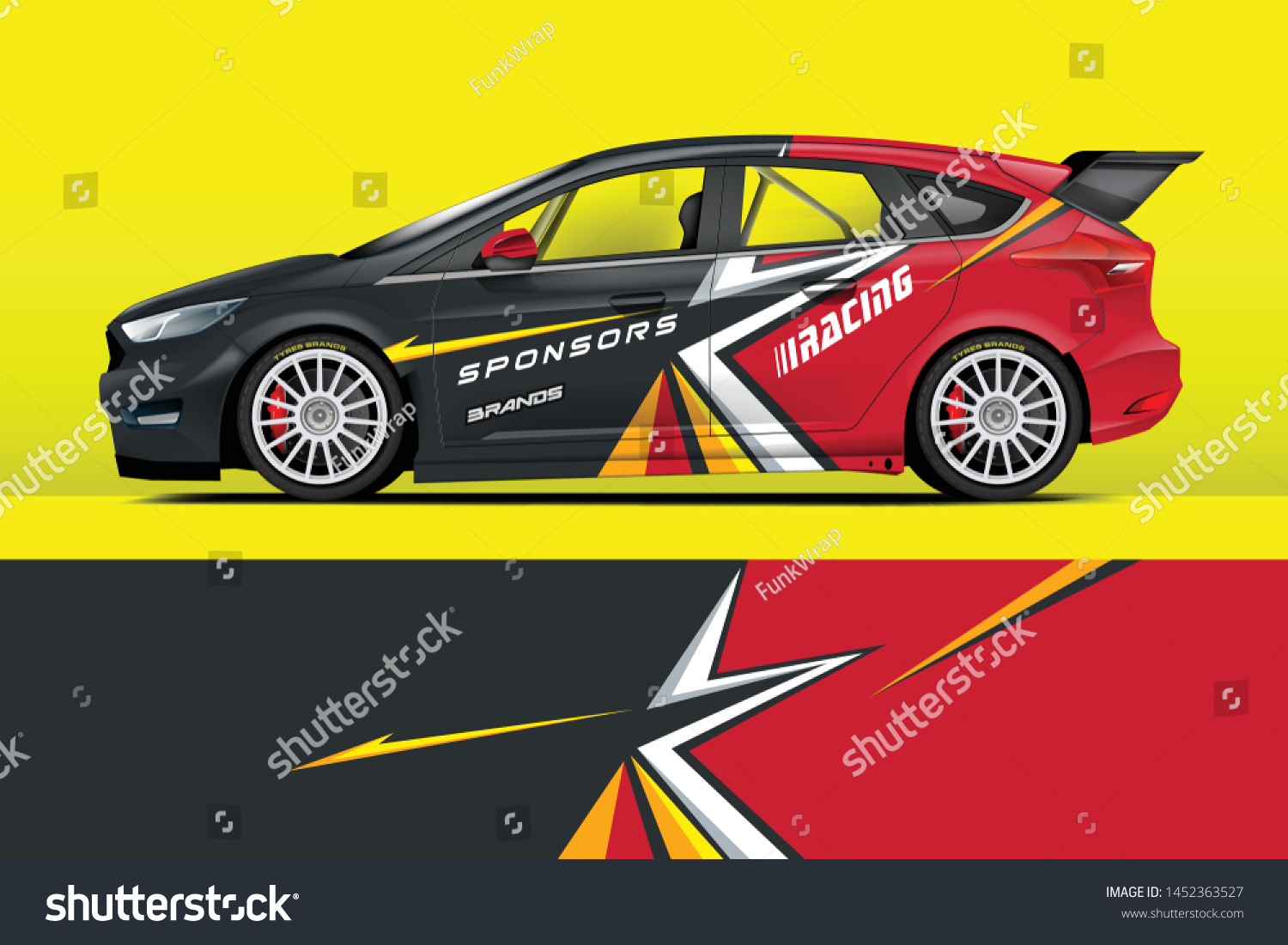 Rally livery design. Racing car wrap design. abstract strip racing background vector eps format