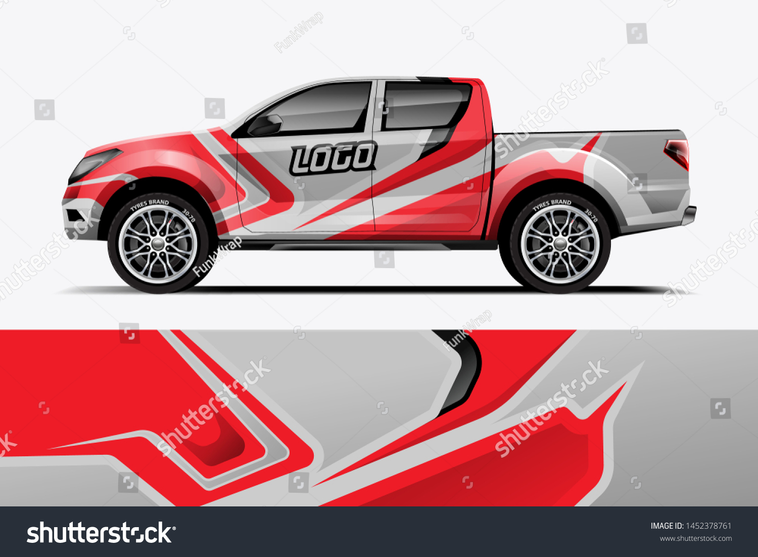 truck and car decal design vector kit. abstract background graphics for vehicle advertisement and vinyl wrap dekal