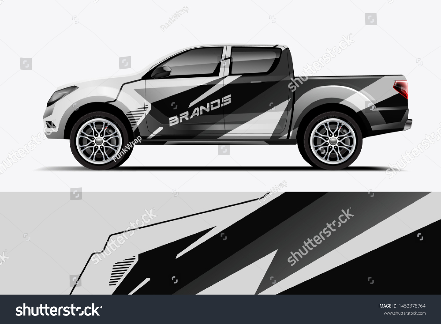 truck and car decal design vector kit. abstract background graphics for vehicle advertisement and vinyl wrap dekal