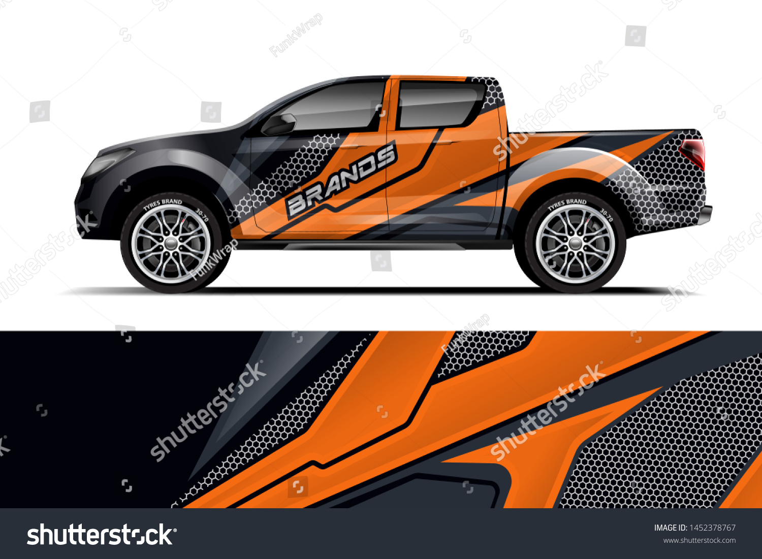 truck and car decal design vector kit. abstract background graphics for vehicle advertisement and vinyl wrap dekal