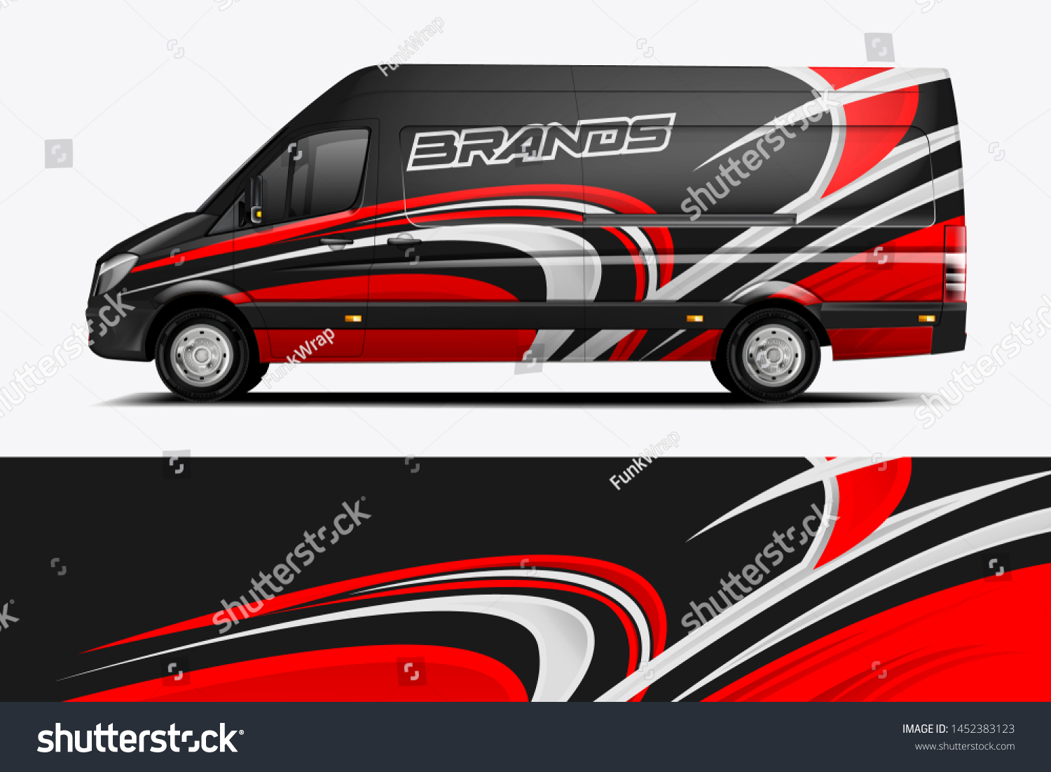 Van Wrap Livery design. Ready print wrap design for Van dekal