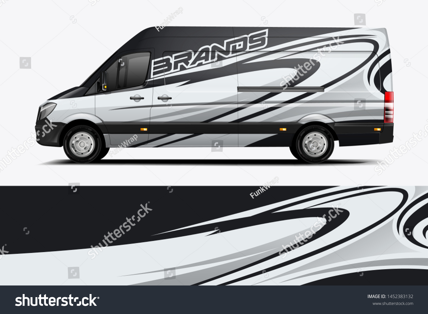 Van Wrap Livery design. Ready print wrap design for Van dekal