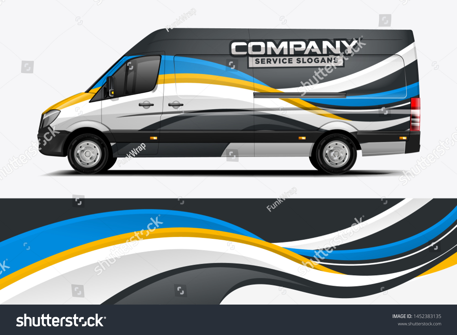 Van Wrap Livery design. Ready print wrap design for Van dekal