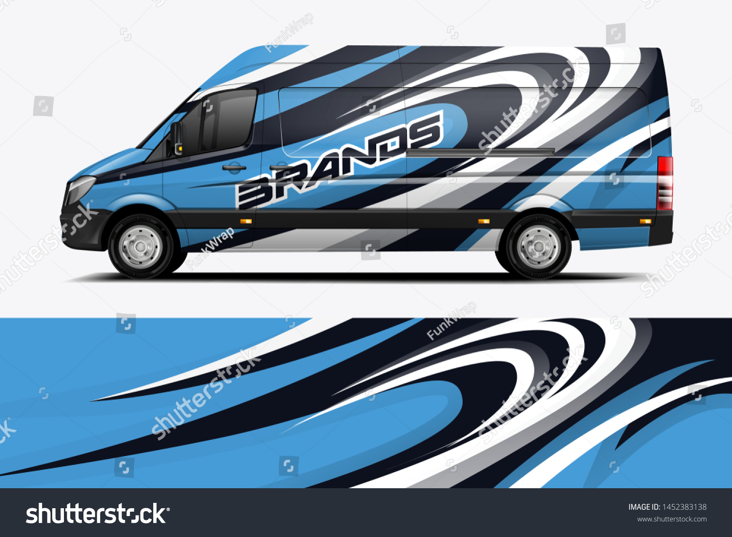 Van Wrap Livery design. Ready print wrap design for Van dekal