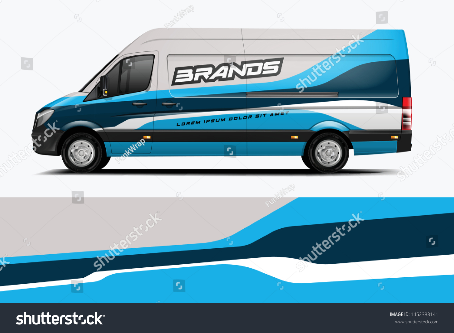 Van Wrap Livery design. Ready print wrap design for Van.