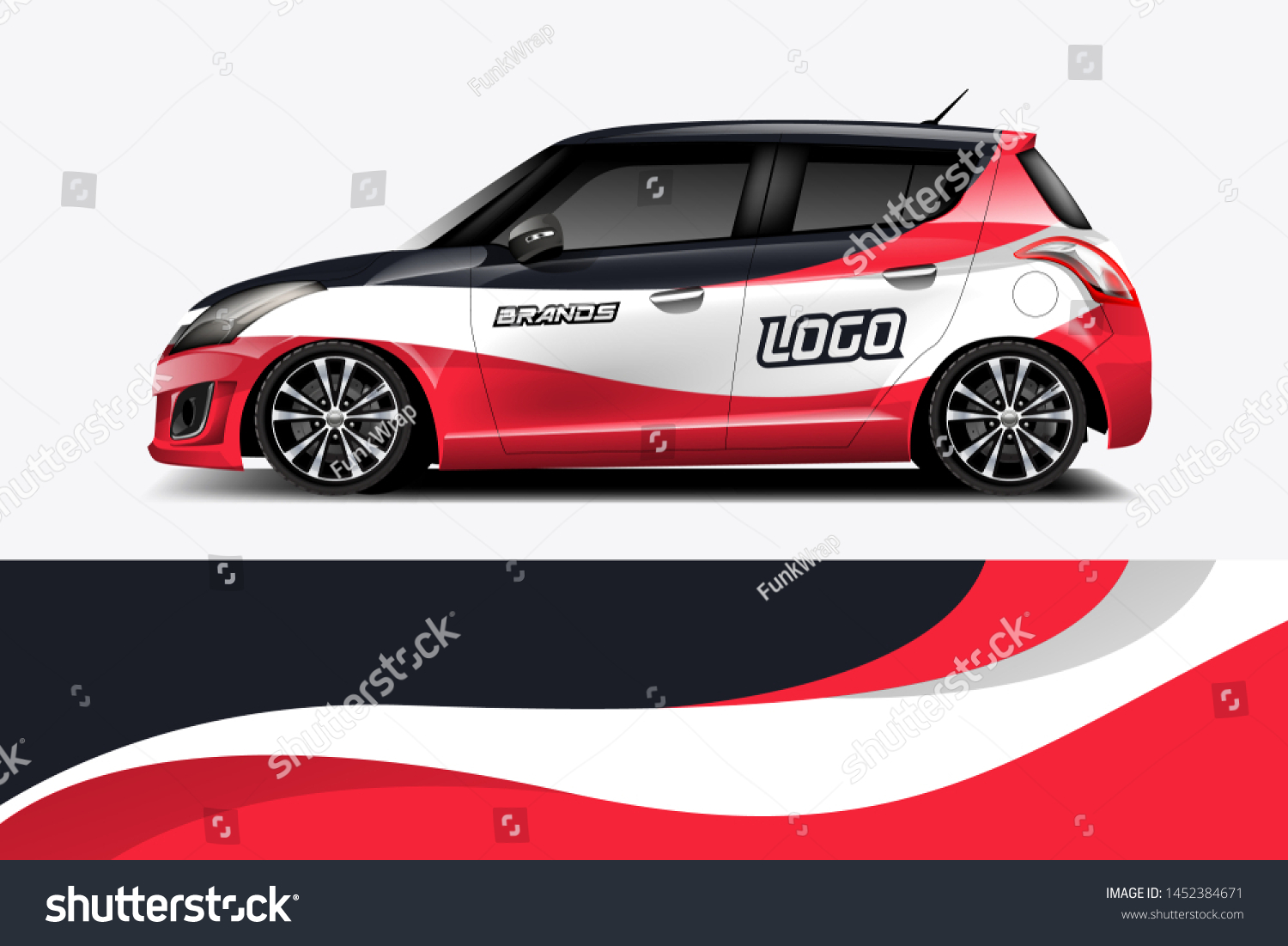 Car wrap graphic racing abstract strip and background for car wrap and vinyl sticker dekal