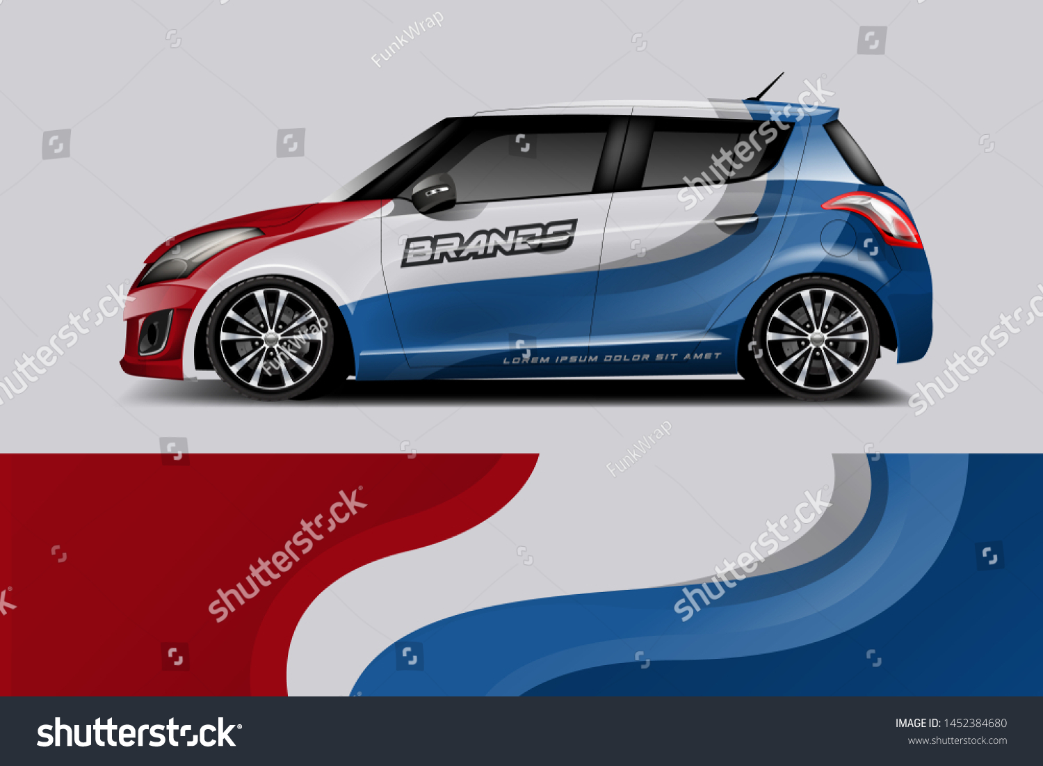 Car wrap graphic racing abstract strip and background for car wrap and vinyl sticker dekal