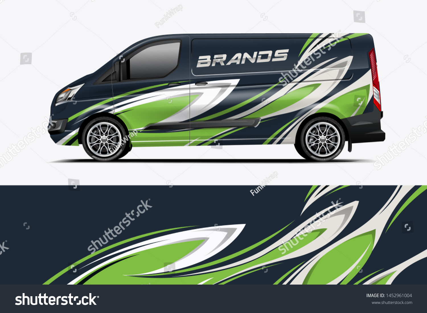 Van wrap design. Wrap, sticker and decal design for company. Vector format - eps 10 Vector dekal