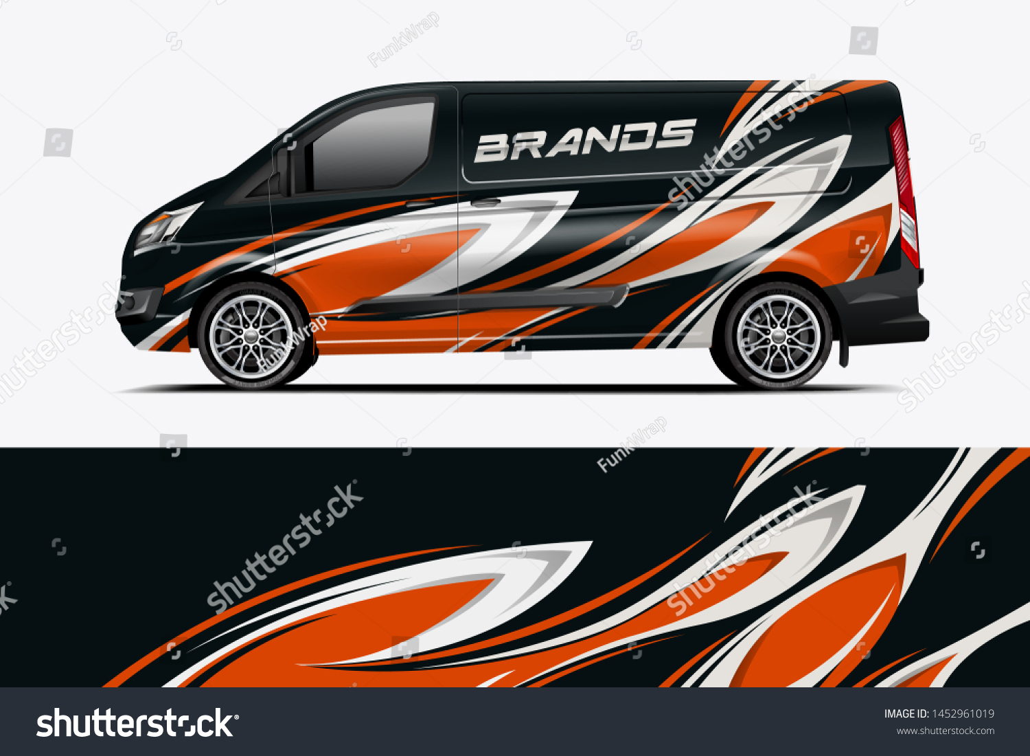 Van wrap design. Wrap, sticker and decal design for company. Vector format - eps 10 Vector dekal