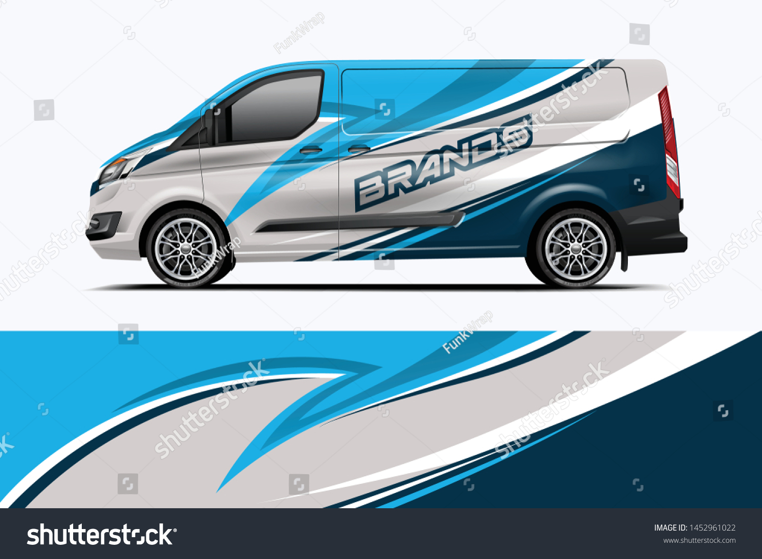 Van wrap design. Wrap, sticker and decal design for company. Vector format - eps 10 Vector dekal