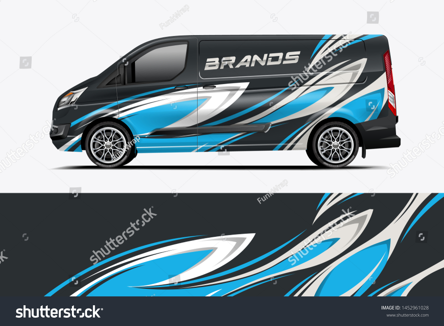 Van wrap design. Wrap, sticker and decal design for company. Vector format - eps 10 Vector dekal