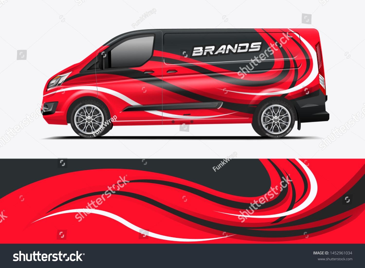 Van wrap design. Wrap, sticker and decal design for company. Vector format - eps 10 Vector dekal