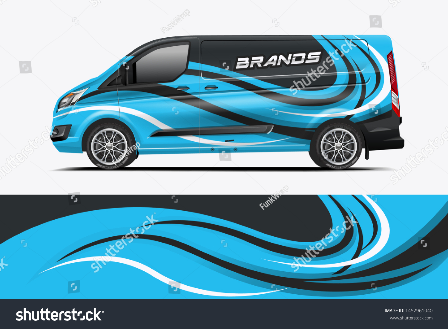 Van wrap design. Wrap, sticker and decal design for company. Vector format - eps 10 Vector dekal